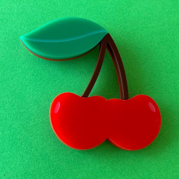 CHERRY Acrylic Brooch
