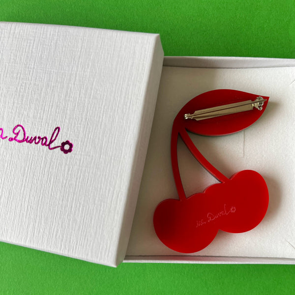 CHERRY Acrylic Brooch