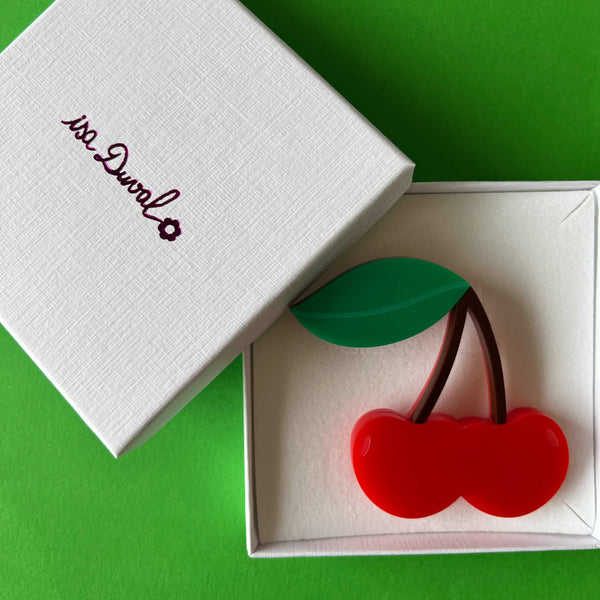 CHERRY Acrylic Brooch