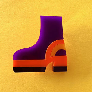 PLATFORM BOOTS Acrylic Brooch