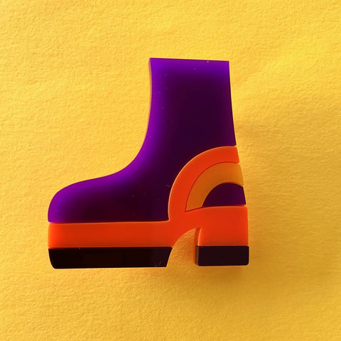 PLATFORM BOOTS Acrylic Brooch