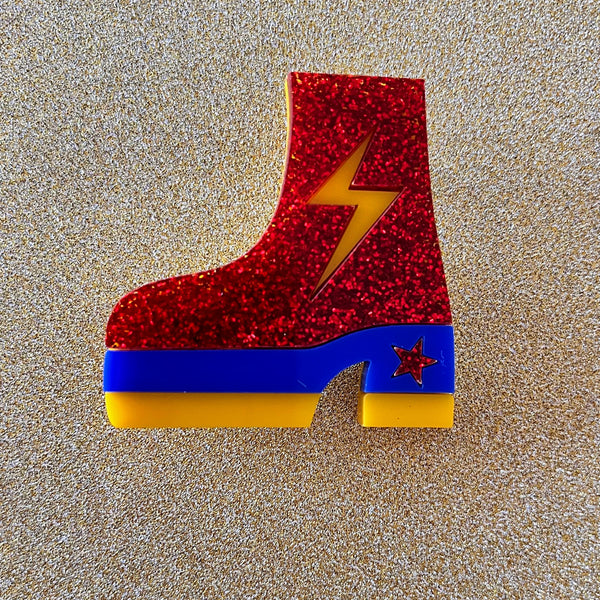 PLATFORM BOOTS Acrylic Brooch