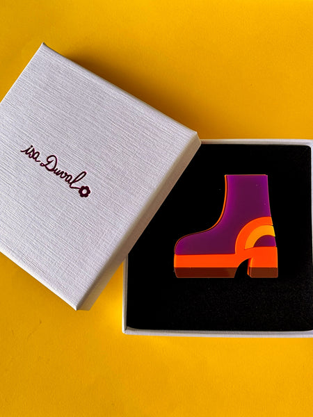 PLATFORM BOOTS Acrylic Brooch
