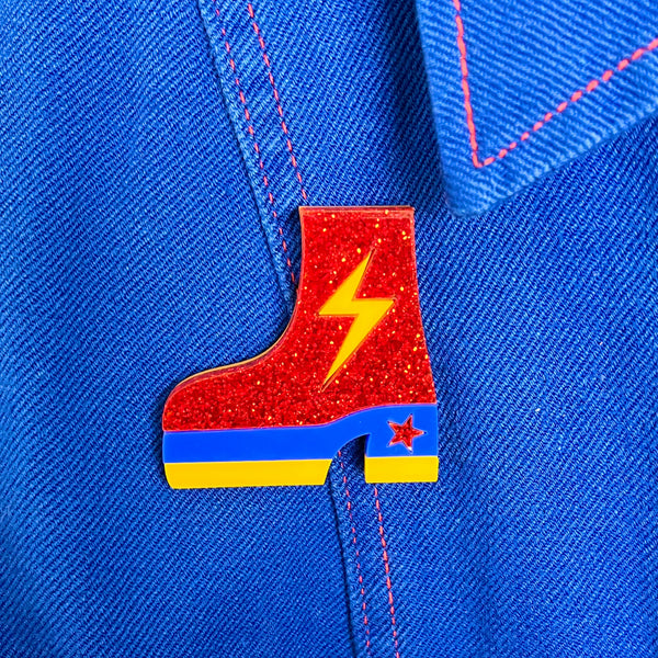 PLATFORM BOOTS Acrylic Brooch