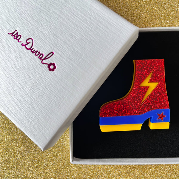 PLATFORM BOOTS Acrylic Brooch