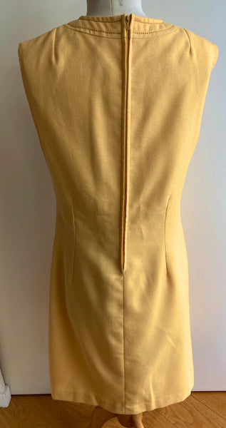 Robe couture jaune années 60