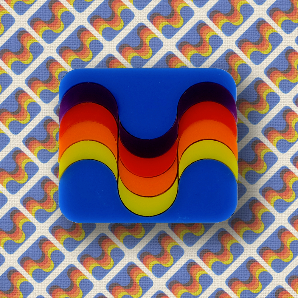 WAVES Acrylic & Wood Brooches - Isa Duval