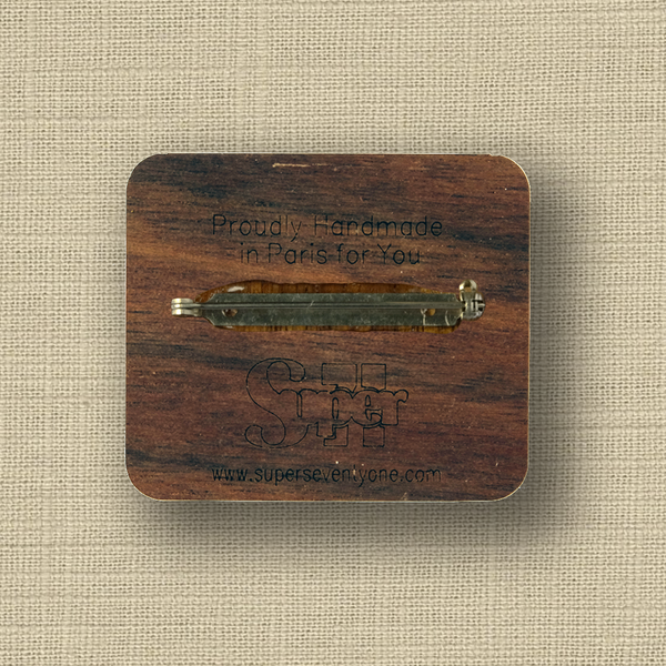 WAVES Acrylic & Wood Brooches - Isa Duval