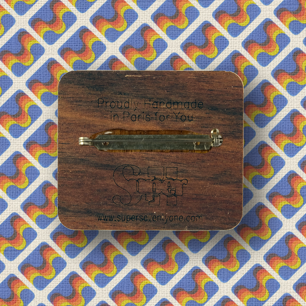 WAVES Acrylic & Wood Brooches - Isa Duval