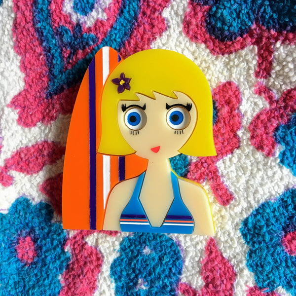 NIKI Surfer Girl Acrylic Brooch (limited edition!)