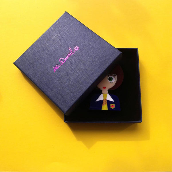 HELEN Acrylic Brooch, Back-to-School Limited & Numbered Edition - Isa Duval
