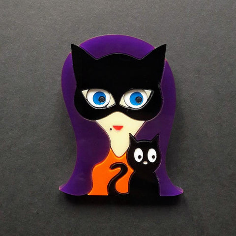 KITTY Acrylic Brooch, Halloween Limited Numbered Edition - Isa Duval