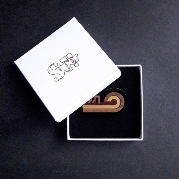 LOOP Acrylic & Ebony Brooch - Limited edition - Isa Duval