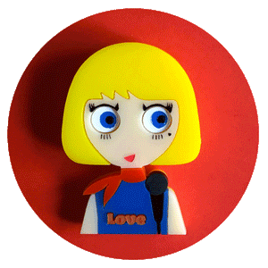 CLAUDIA the Pop Singer, Limited Edition Acrylic brooch
