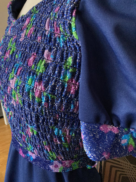 Robe longue glitter années 70