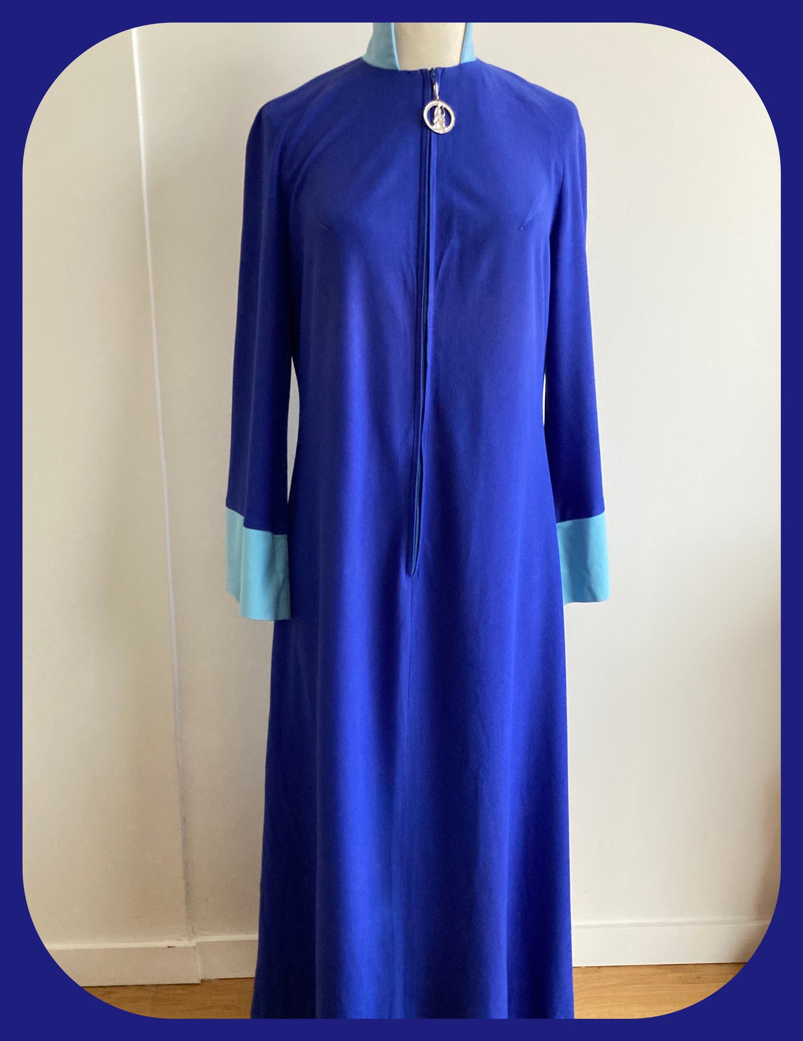 Robe longue zippée années 70