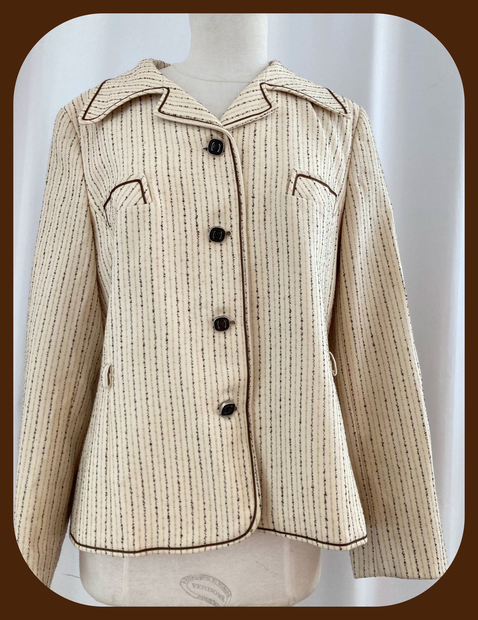 Veste vintage pure laine années 70