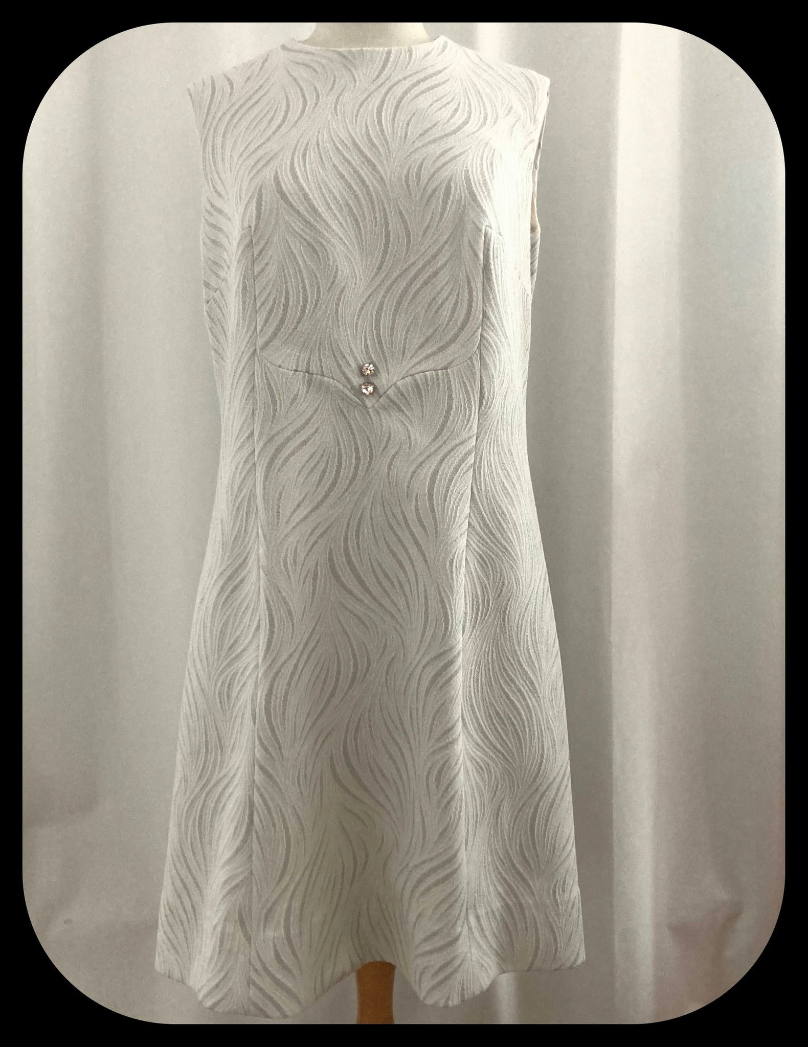 Robe années 60 motifs argentés