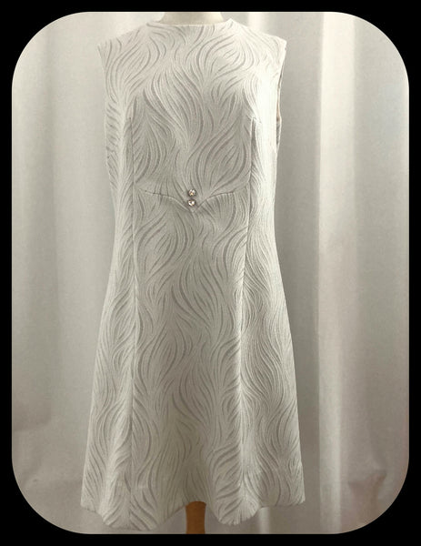 Robe années 60 motifs argentés