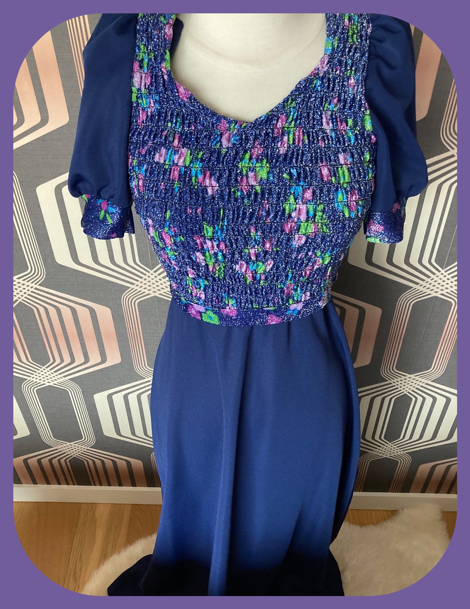 Robe longue glitter années 70
