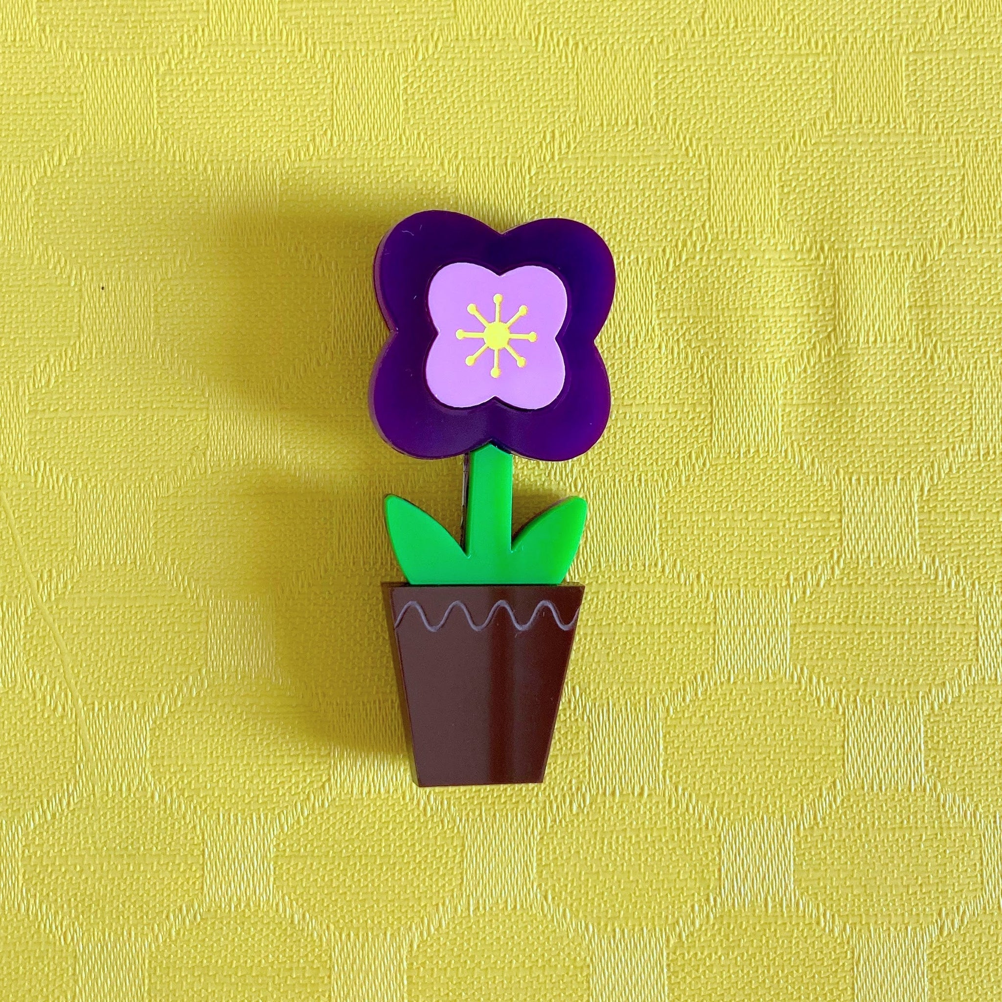 FLOWER IN A POT Acrylic Brooch