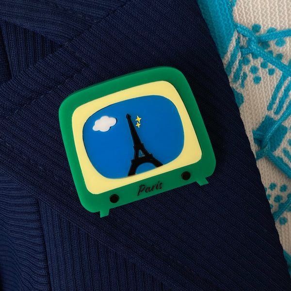 TV VIEWER Acrylic Brooch 📺