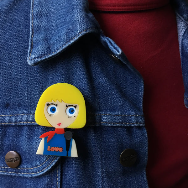 CLAUDIA the Pop Singer, Limited Edition Acrylic brooch