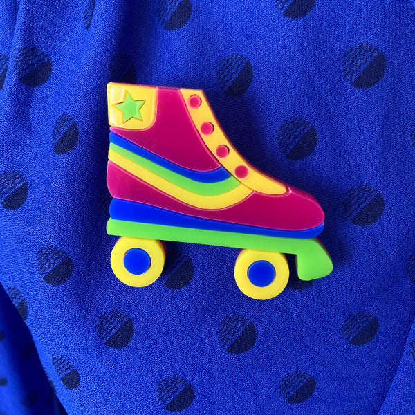 ROLLER SKATE Acrylic Brooch