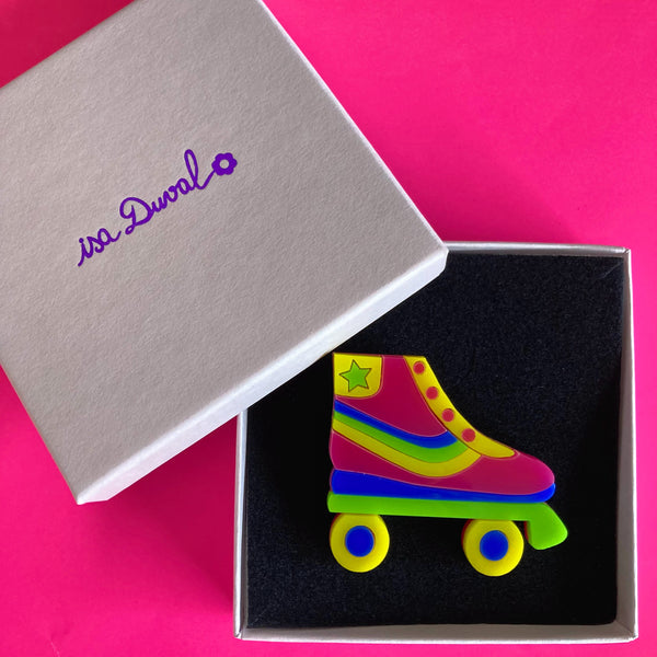 ROLLER SKATE Acrylic Brooch