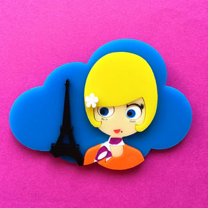 PRETTY PARIS Acrylic Brooch, Limited & Numbered Edition - Isa Duval