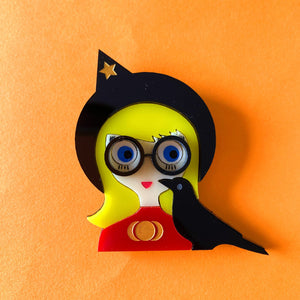 SARAH the Witch Acrylic Brooch, limited edition
