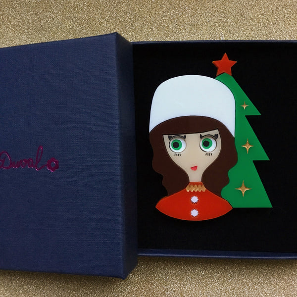 IRINA Acrylic Brooch, Little Russian Princess Xmas limited edition