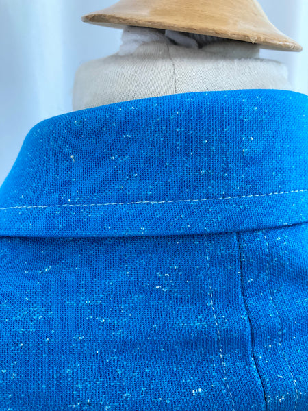 Robe sans manches Devernois turquoise  années 70