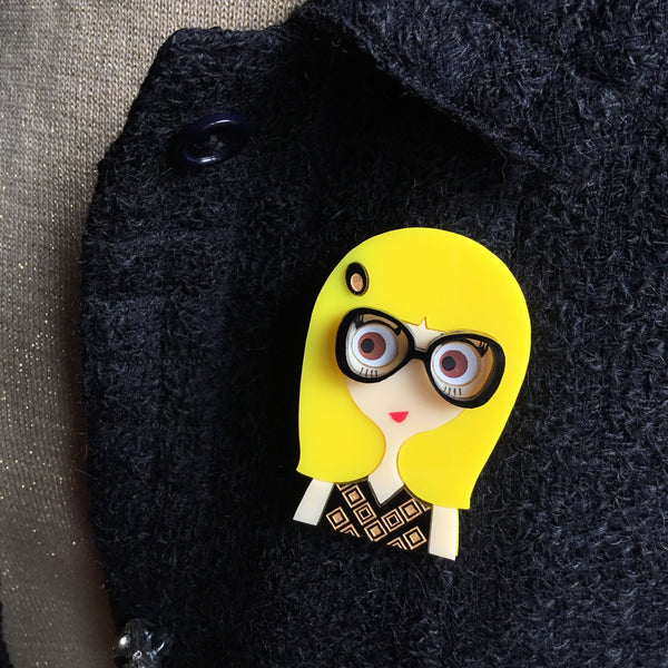 Lena Acrylic Brooch, limited numbered edition