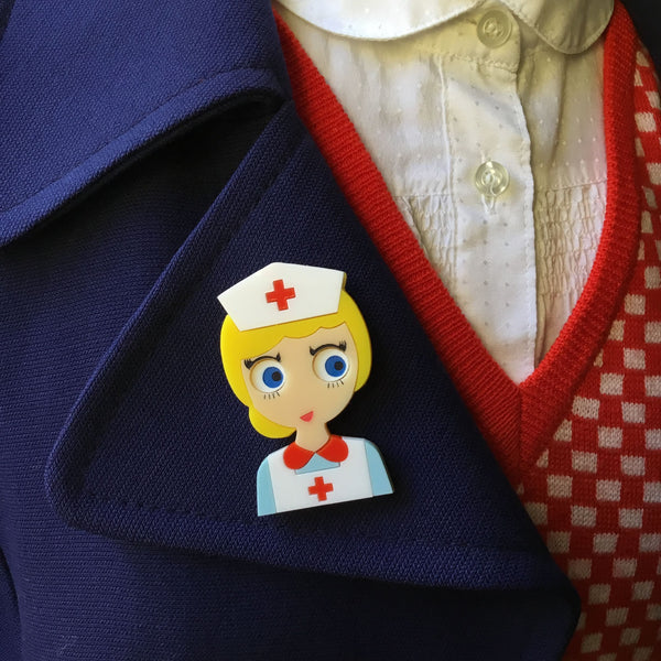 NURSE JUDY Acrylic brooch - Isa Duval