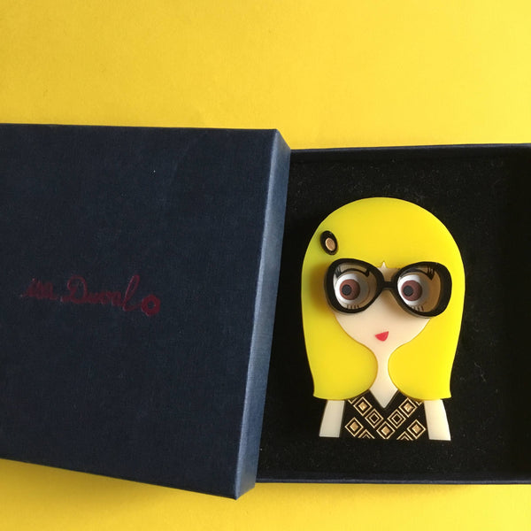 Lena Acrylic Brooch, limited numbered edition