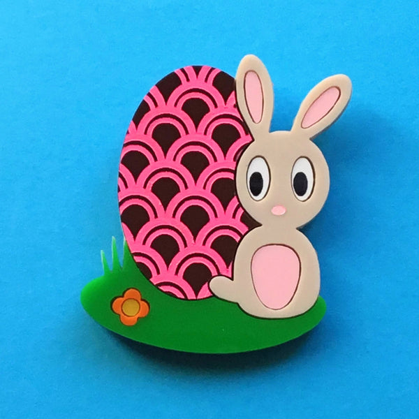 EASTER BUNNY Acrylic Brooch, Limited Edition