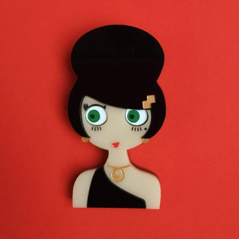 DAPHNE Acrylic Brooch, Limited & numbered November Edition