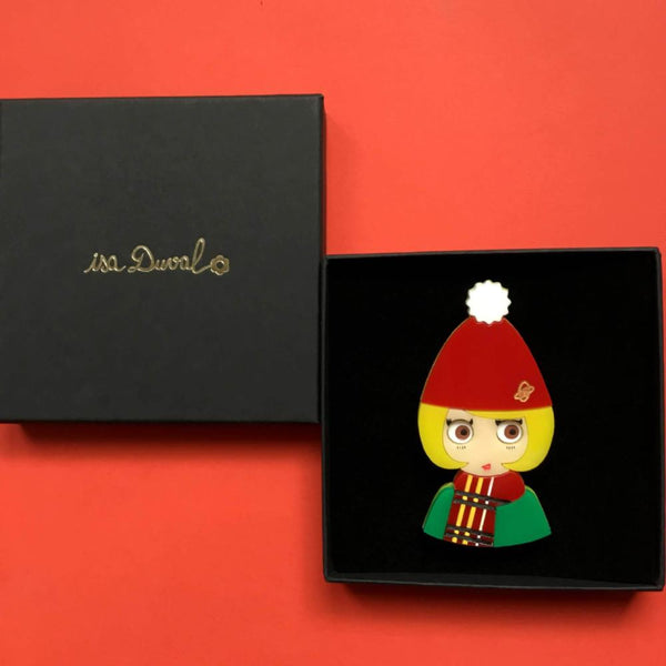 JENNY Acrylic Brooch, your Favorite Xmas Season Brooch ! - Isa Duval