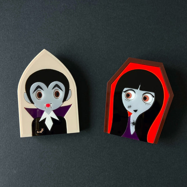 MARCIA & GINO Acrylic Brooch, Halloween 2023 limited editions