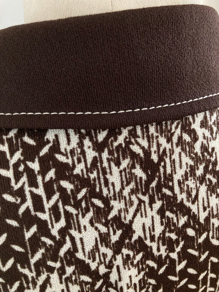 Veste marron col pointu années 70