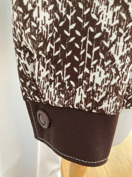 Veste marron col pointu années 70