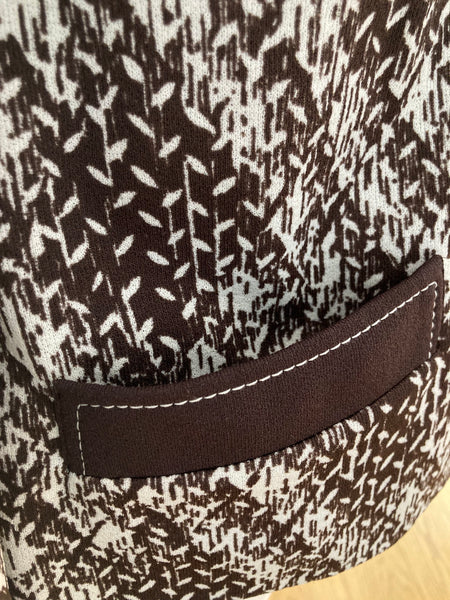 Veste marron col pointu années 70