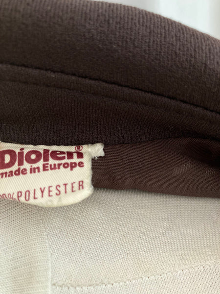 Veste marron col pointu années 70