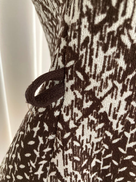 Veste marron col pointu années 70
