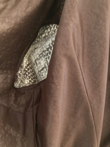 Veste marron col pointu années 70