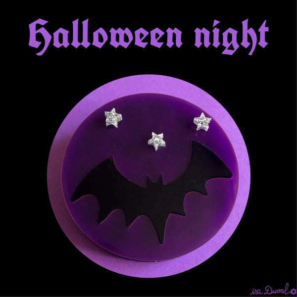 HALLOWEEN NIGHT Acrylic Brooch 🦇 🌚 ⭐️ - Isa Duval