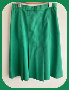 Jupe plissée verte années 70